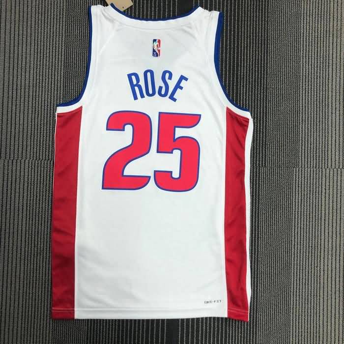 Detroit Pistons 21/22 White Basketball Jersey (Hot Press)