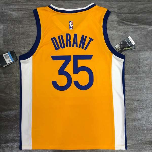 Golden State Warriors 20/21 Yellow AJ Basketball Jersey (Hot Press)