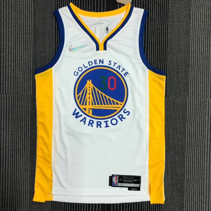 Golden State Warriors 21/22 White Basketball Jersey 02 (Hot Press)