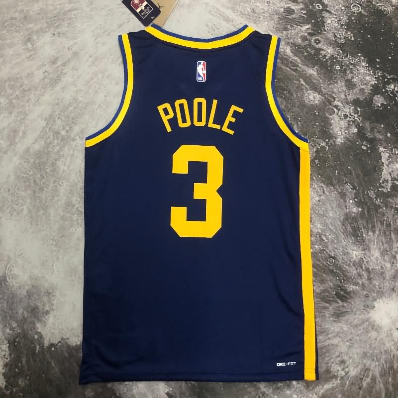 Golden State Warriors 22/23 Dark Blue AJ Basketball Jersey (Hot Press)