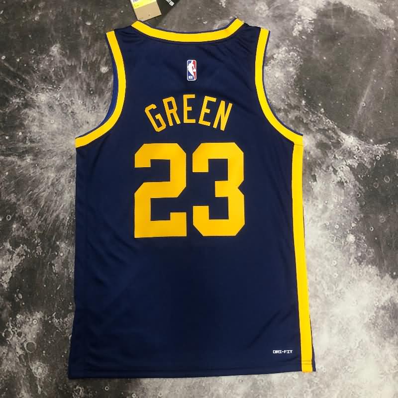 Golden State Warriors 22/23 Dark Blue AJ Basketball Jersey (Hot Press)