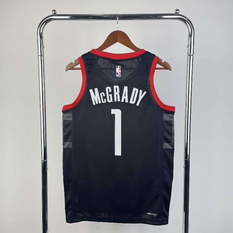 Houston Rockets 23/24 Black AJ Basketball Jersey (Hot Press)