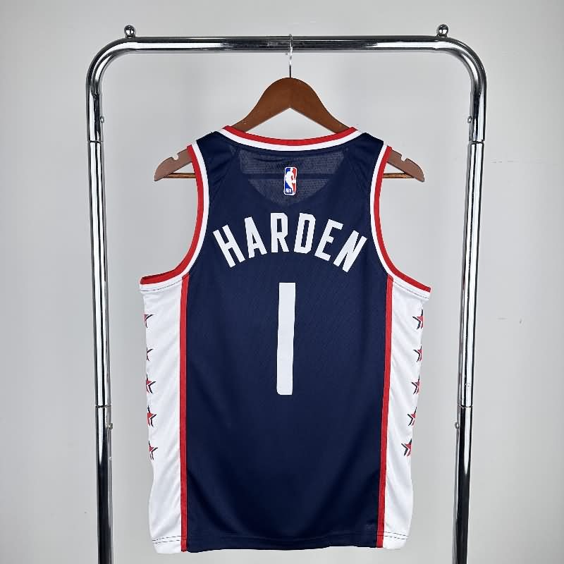 Los Angeles Clippers 18/19 Dark Blue City Basketball Jersey (Hot Press)