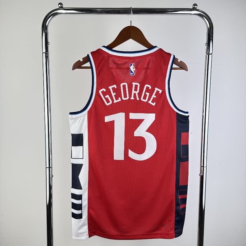 Los Angeles Clippers 24/25 Red AJ Basketball Jersey (Hot Press)