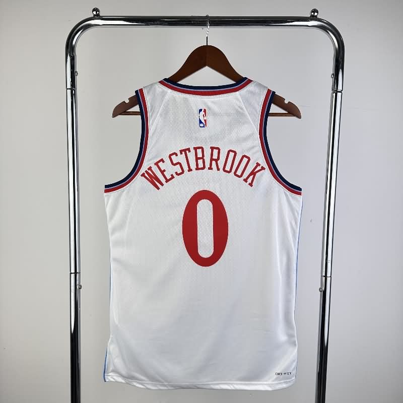 Los Angeles Clippers 24/25 White Basketball Jersey (Hot Press)