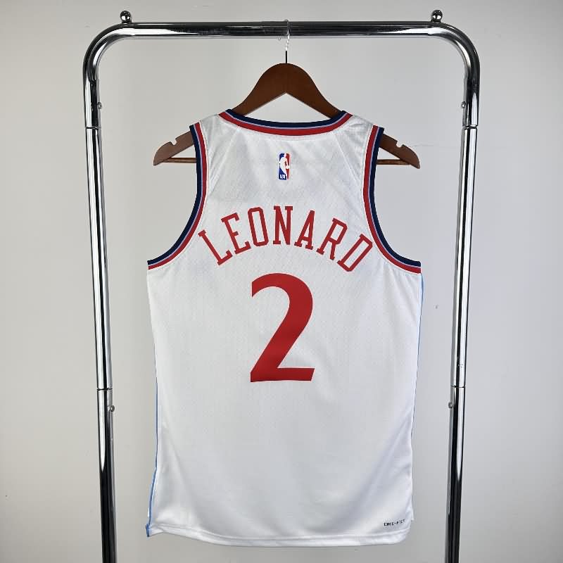 Los Angeles Clippers 24/25 White Basketball Jersey (Hot Press)