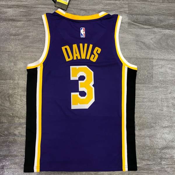 Los Angeles Lakers 20/21 Purple AJ Basketball Jersey (Hot Press)