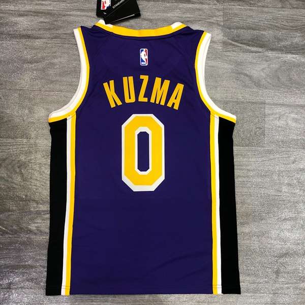 Los Angeles Lakers 20/21 Purple AJ Basketball Jersey (Hot Press)