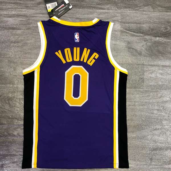 Los Angeles Lakers 20/21 Purple AJ Basketball Jersey (Hot Press)