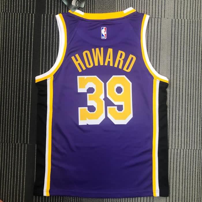 Los Angeles Lakers 20/21 Purple AJ Basketball Jersey (Hot Press)