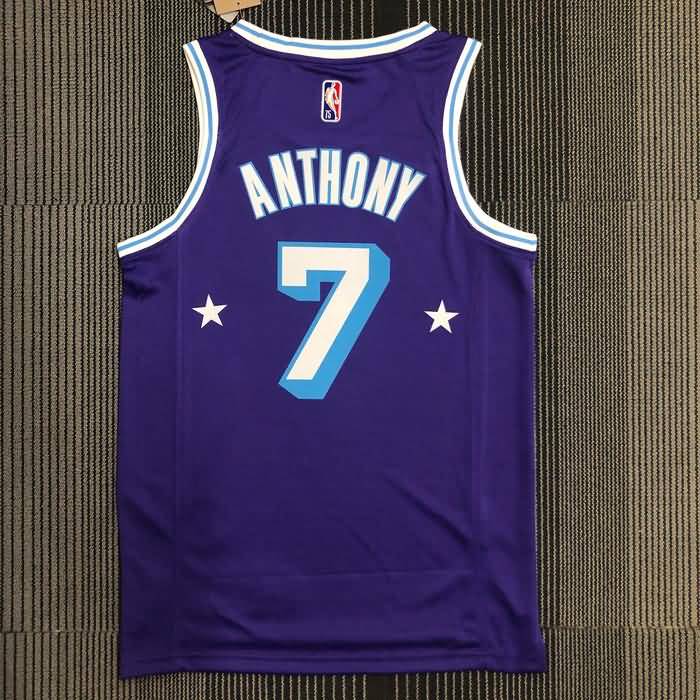 Los Angeles Lakers 21/22 Purple City Basketball Jersey (Hot Press)