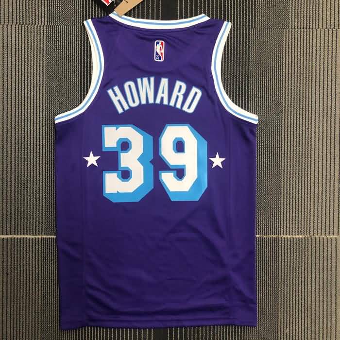 Los Angeles Lakers 21/22 Purple City Basketball Jersey (Hot Press)