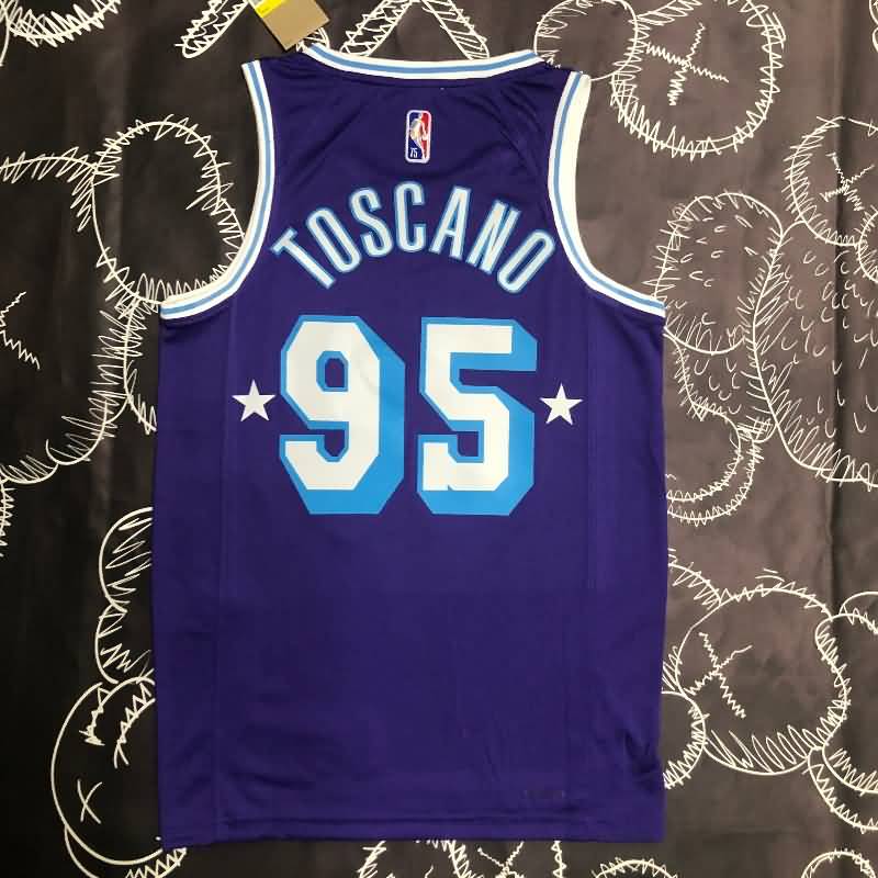 Los Angeles Lakers 21/22 Purple City Basketball Jersey (Hot Press)