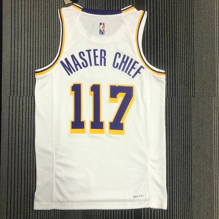 Los Angeles Lakers 21/22 White Basketball Jersey (Hot Press)