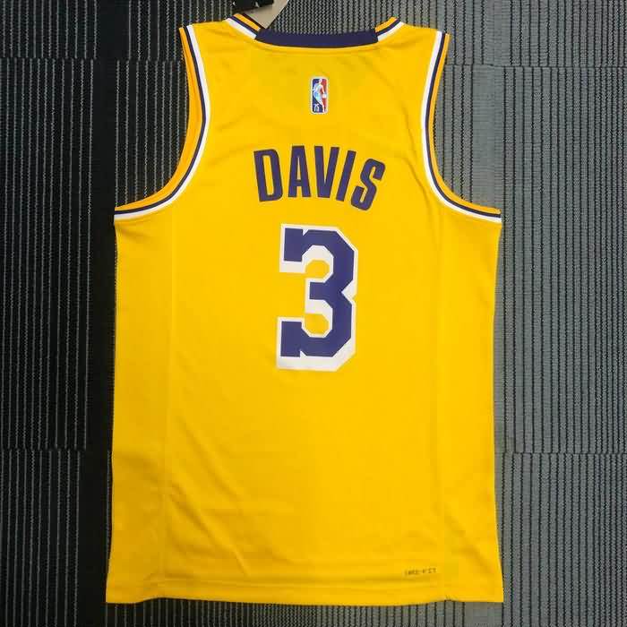 Los Angeles Lakers 21/22 Yellow Basketball Jersey (Hot Press)