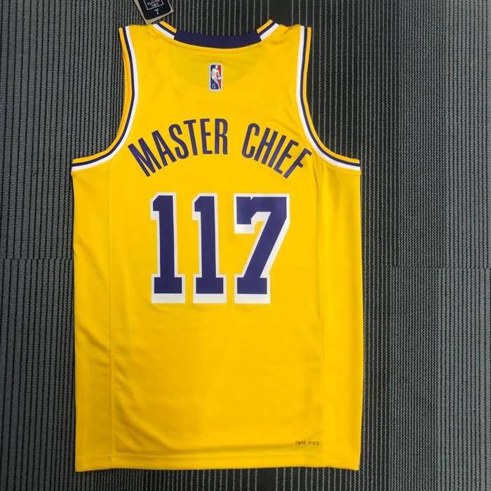 Los Angeles Lakers 21/22 Yellow Basketball Jersey (Hot Press)