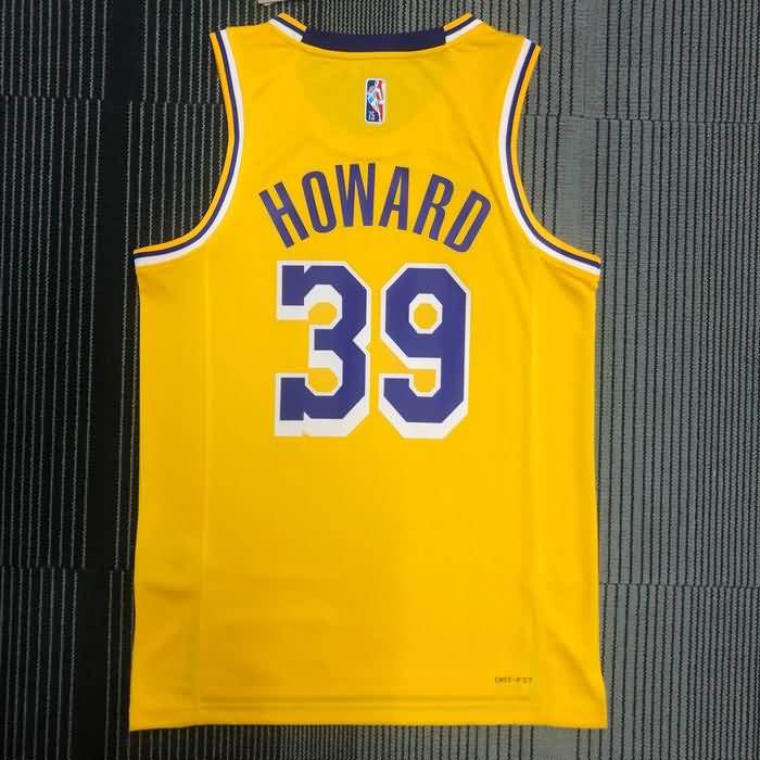 Los Angeles Lakers 21/22 Yellow Basketball Jersey (Hot Press)