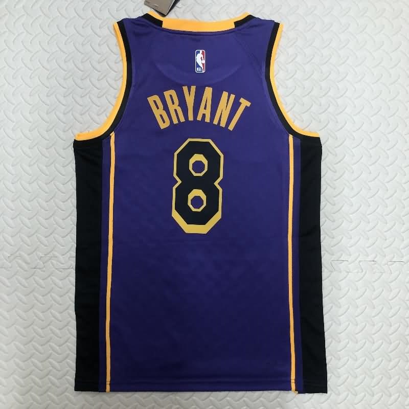 Los Angeles Lakers 22/23 Purple AJ Basketball Jersey (Hot Press)