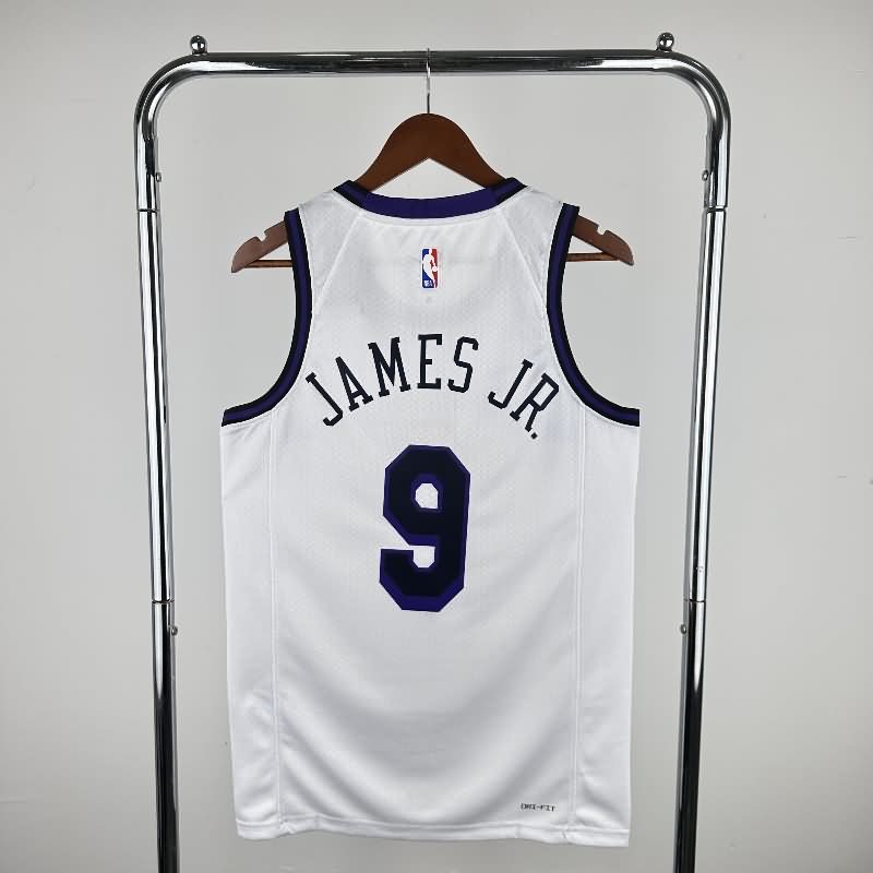 Los Angeles Lakers 22/23 White City Basketball Jersey (Hot Press)