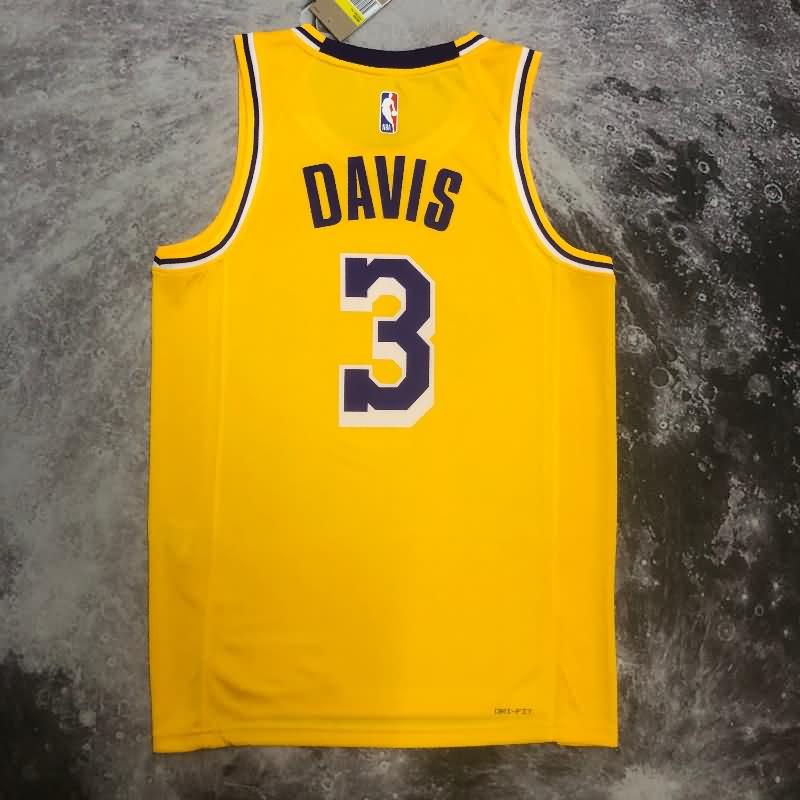 Los Angeles Lakers 22/23 Yellow Basketball Jersey (Hot Press)