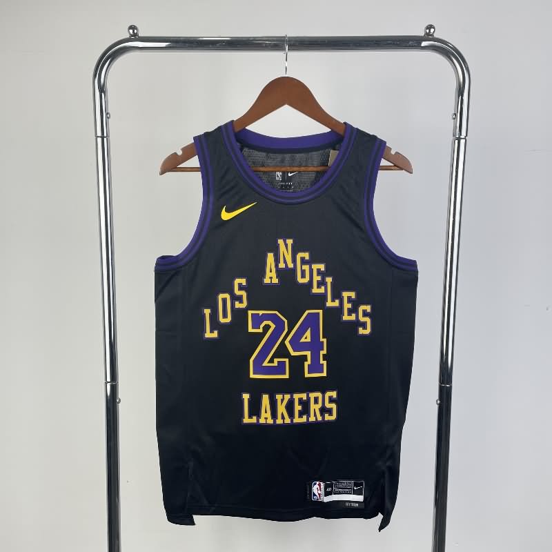 Los Angeles Lakers 23/24 Black City Basketball Jersey (Hot Press)