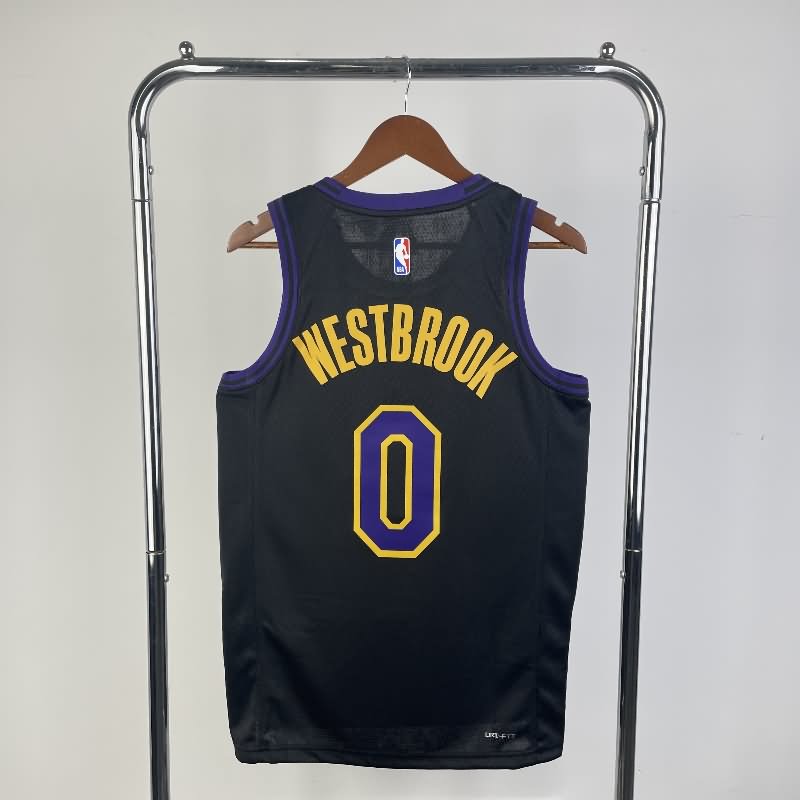 Los Angeles Lakers 23/24 Black City Basketball Jersey (Hot Press)