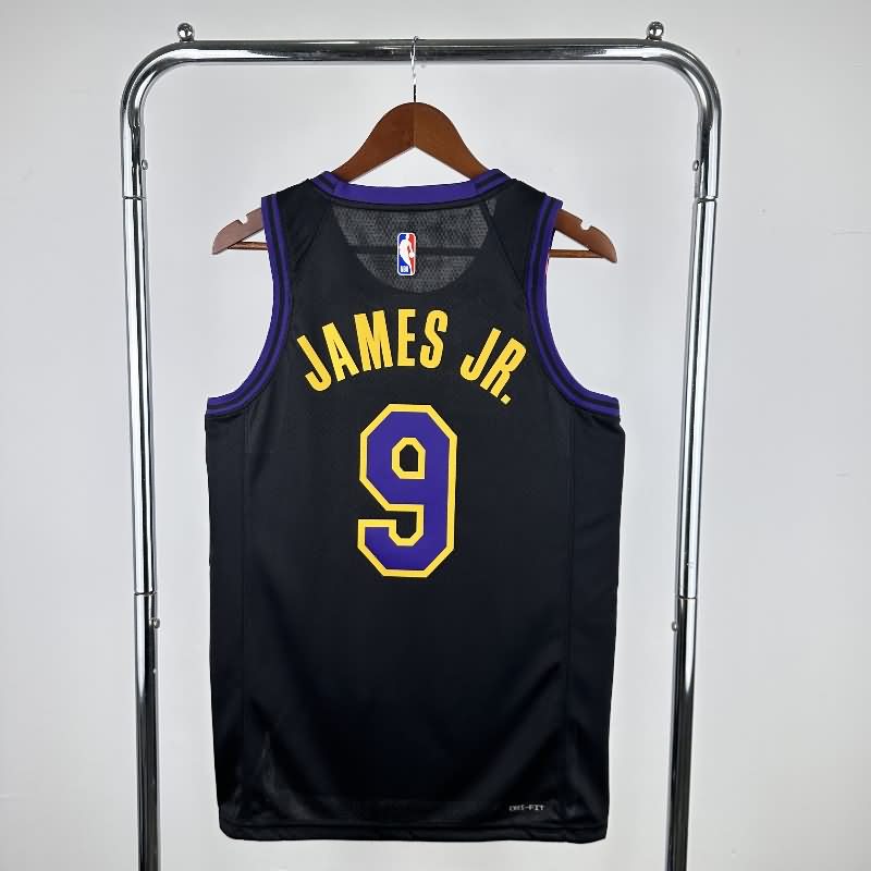 Los Angeles Lakers 23/24 Black City Basketball Jersey (Hot Press)