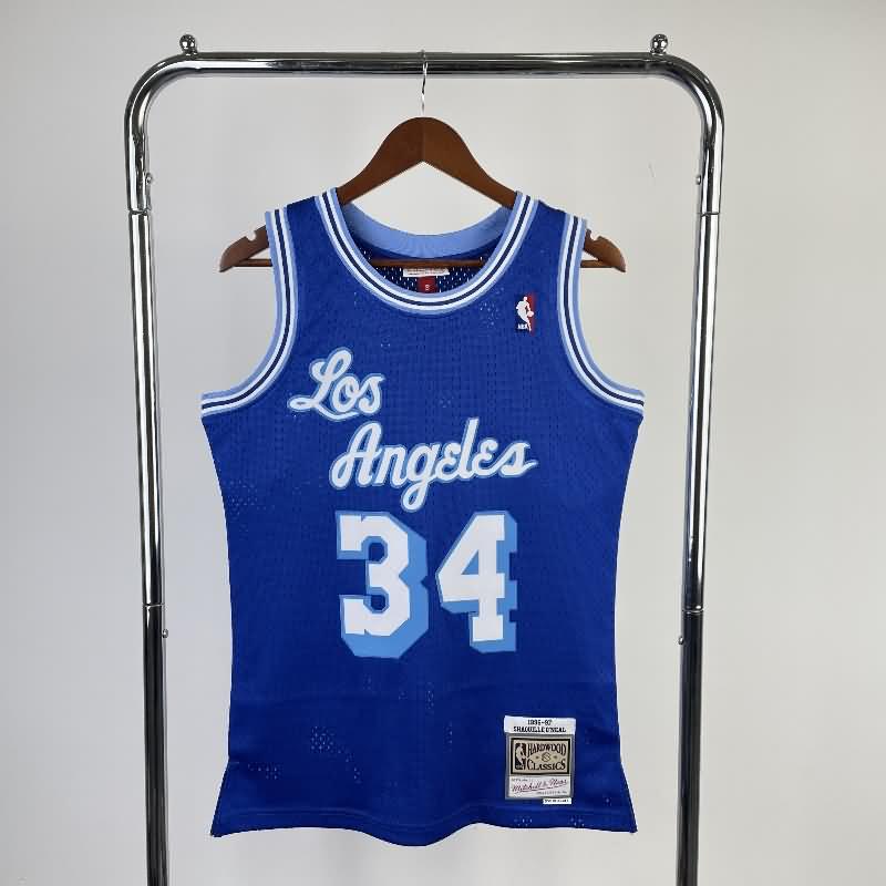 Los Angeles Lakers 1996/97 Blue Classics Basketball Jersey (Hot Press)