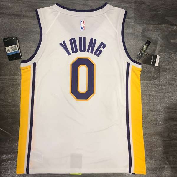 Los Angeles Lakers White Basketball Jersey (Hot Press)