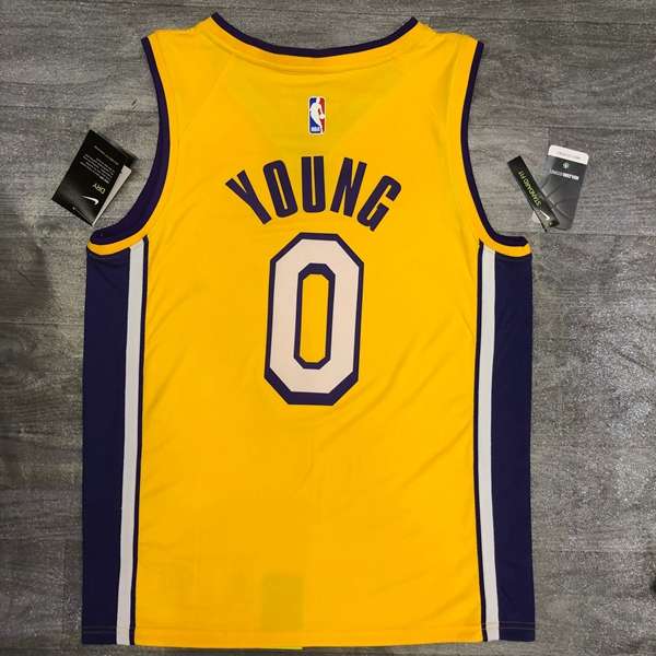 Los Angeles Lakers Yellow Basketball Jersey (Hot Press)