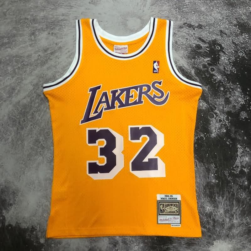 Los Angeles Lakers Yellow Classics Basketball Jersey 02 (Hot Press)