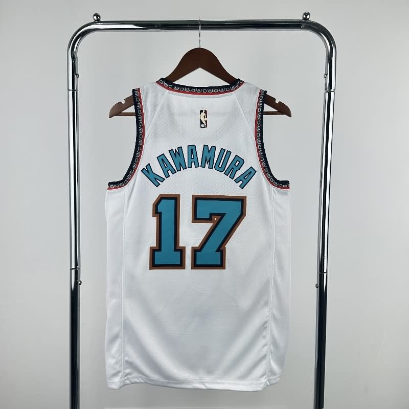 Memphis Grizzlies 24/25 White Classics Basketball Jersey (Hot Press)