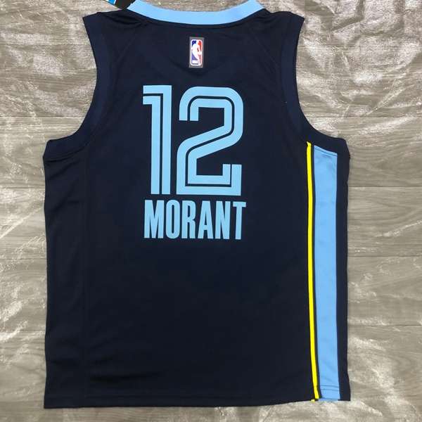 Memphis Grizzlies Dark Blue Basketball Jersey (Hot Press)