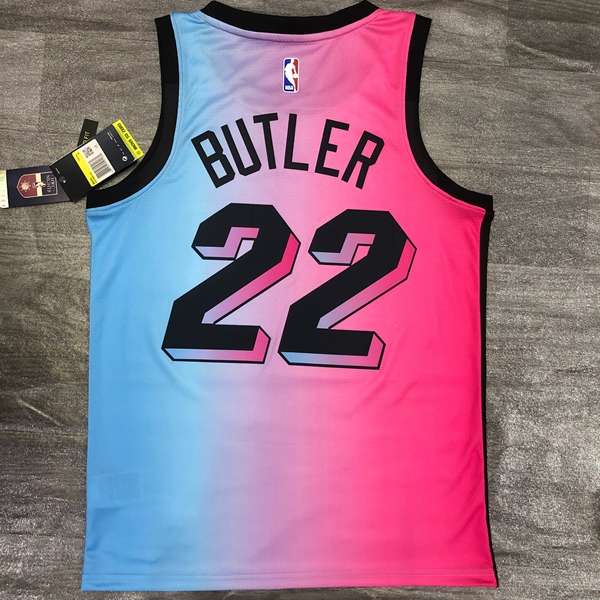 Miami Heat 20/21 Pink Blue City Basketball Jersey (Hot Press)