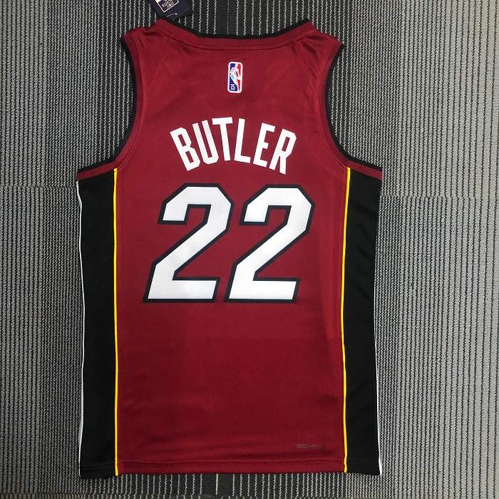 Miami Heat 21/22 Red AJ Basketball Jersey (Hot Press)