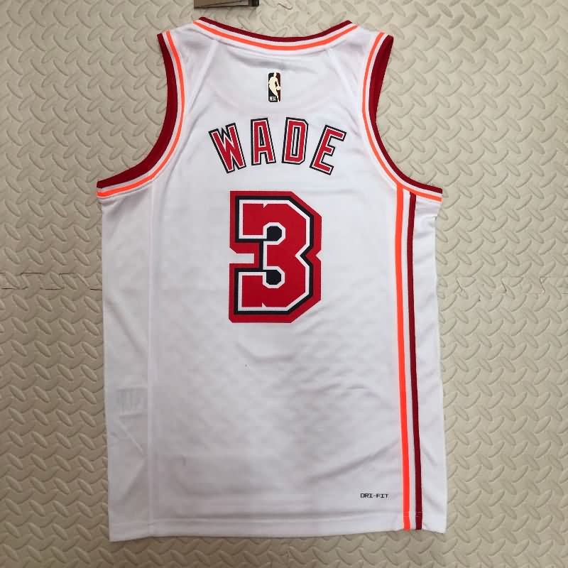 Miami Heat 22/23 White Classics Basketball Jersey (Hot Press)