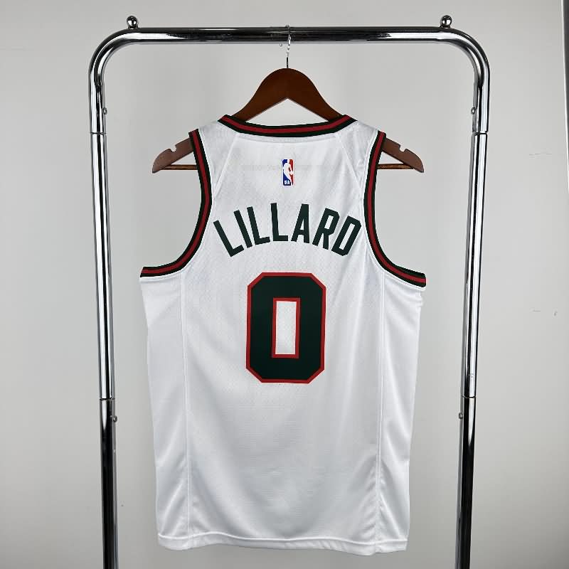 Milwaukee Bucks 17/18 White Classics Basketball Jersey (Hot Press)