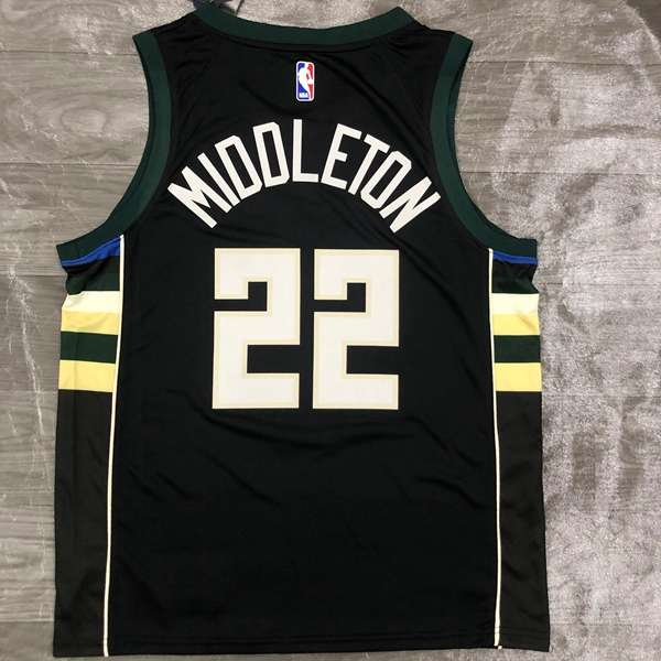 Milwaukee Bucks 2020 Black Basketball Jersey (Hot Press)