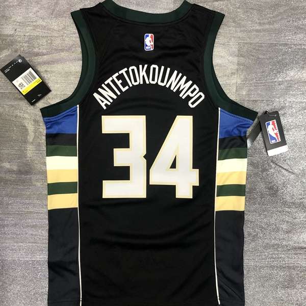 Milwaukee Bucks 2020 Black Basketball Jersey (Hot Press)