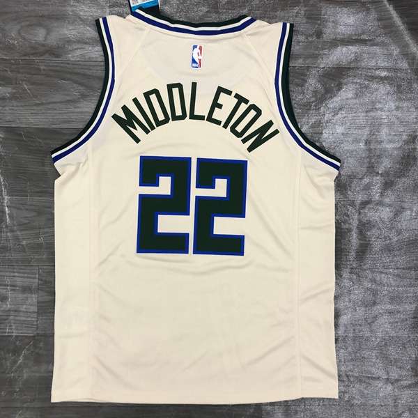 Milwaukee Bucks 2020 White Basketball Jersey (Hot Press)