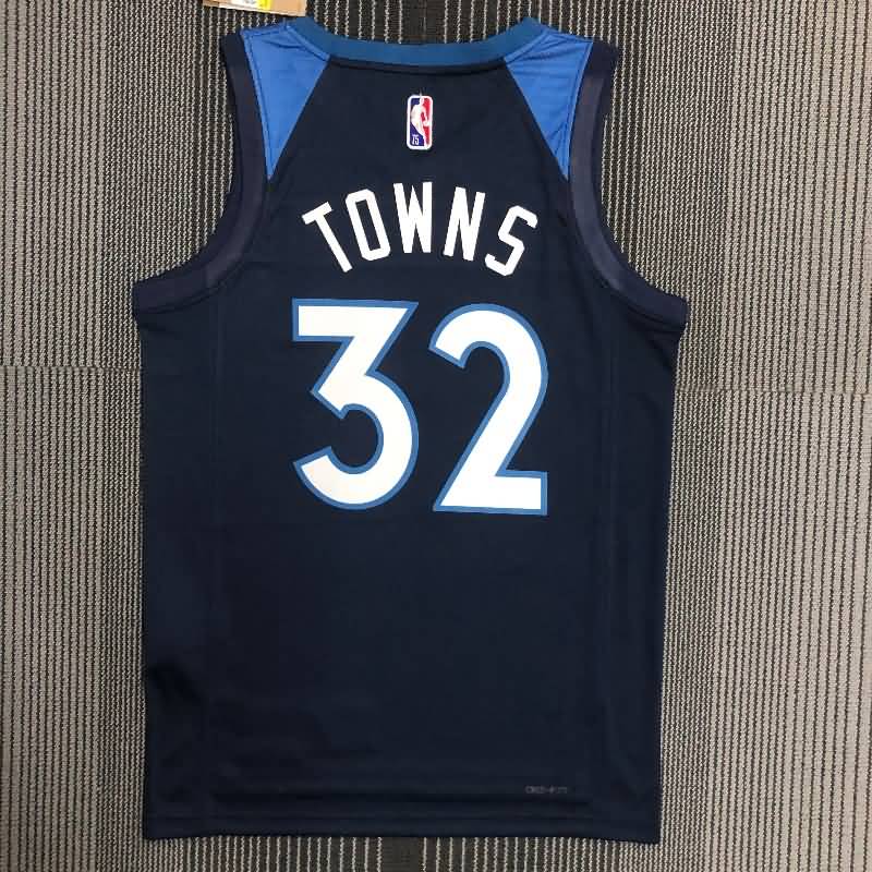 Minnesota Timberwolves 21/22 Dark Blue Basketball Jersey (Hot Press)