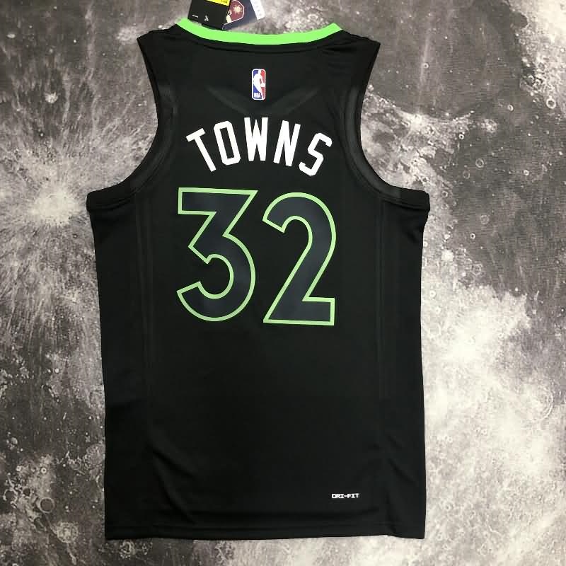 Minnesota Timberwolves 22/23 Black AJ Basketball Jersey (Hot Press)