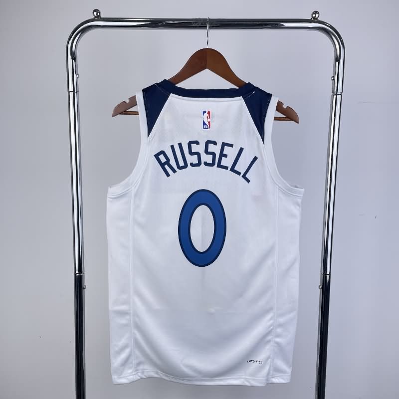 Minnesota Timberwolves 22/23 White Basketball Jersey 02 (Hot Press)