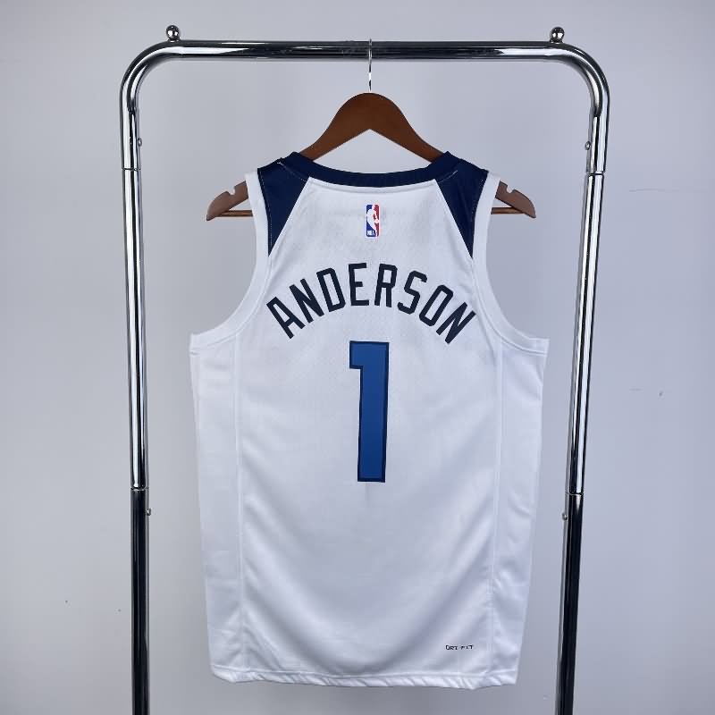 Minnesota Timberwolves 22/23 White Basketball Jersey 02 (Hot Press)