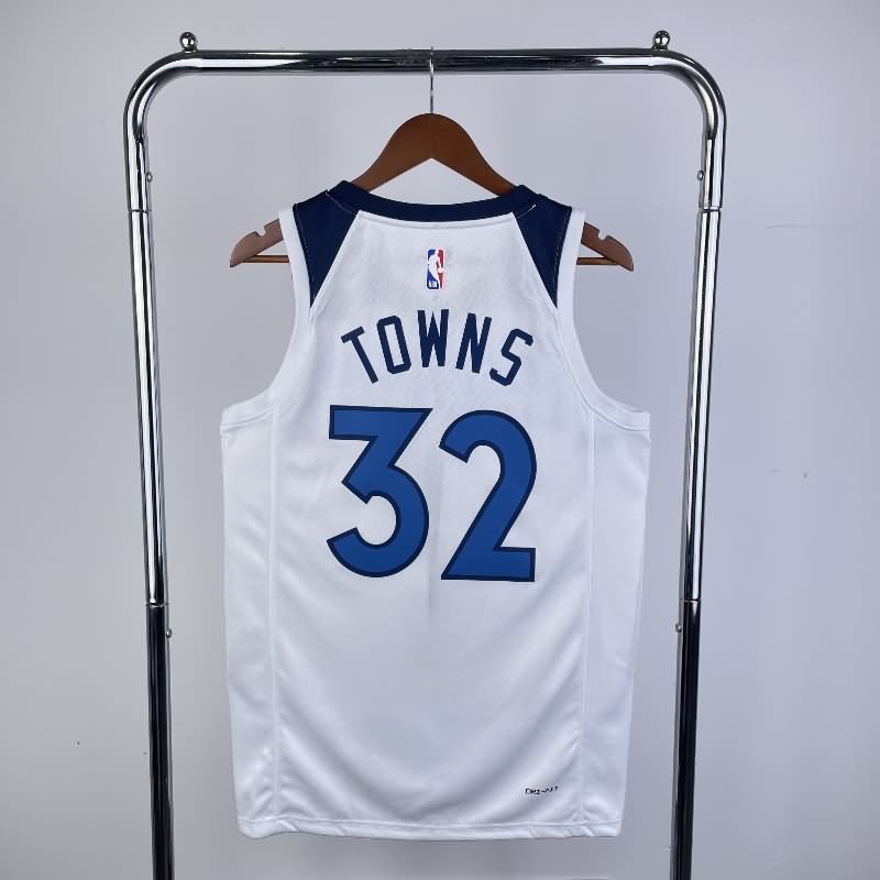 Minnesota Timberwolves 22/23 White Basketball Jersey 02 (Hot Press)