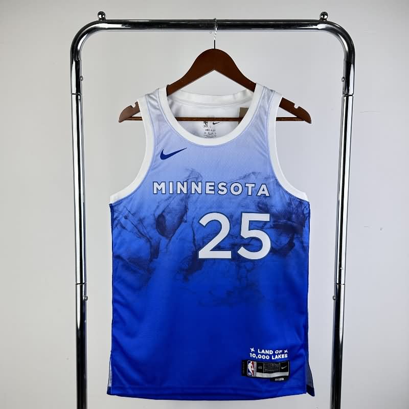 Minnesota Timberwolves 23/24 Blue City Basketball Jersey (Hot Press)