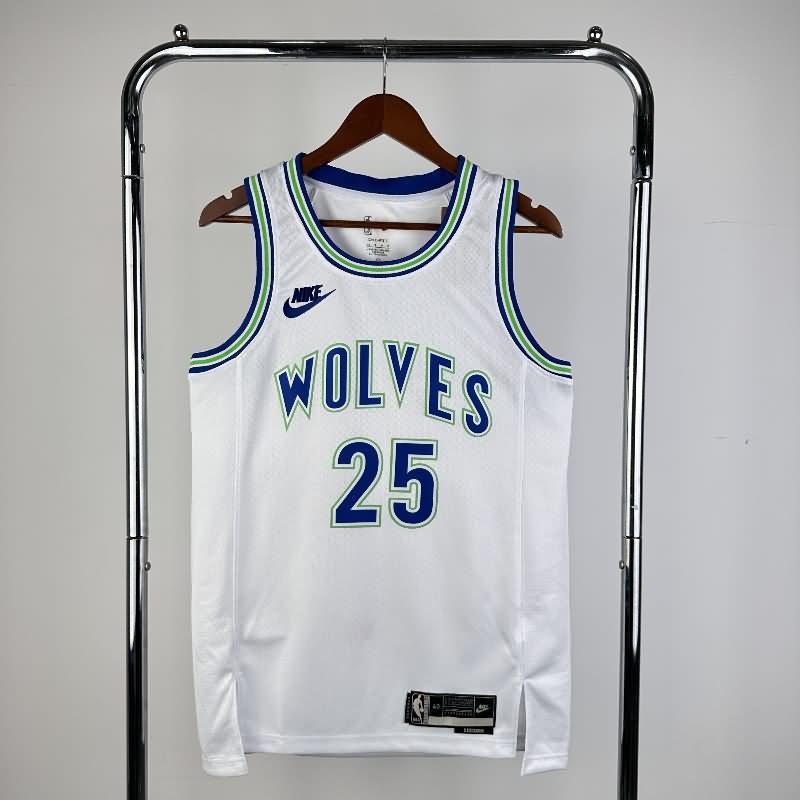 Minnesota Timberwolves 23/24 White Classics Basketball Jersey (Hot Press)