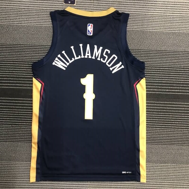 New Orleans Pelicans 21/22 Dark Blue Basketball Jersey (Hot Press)