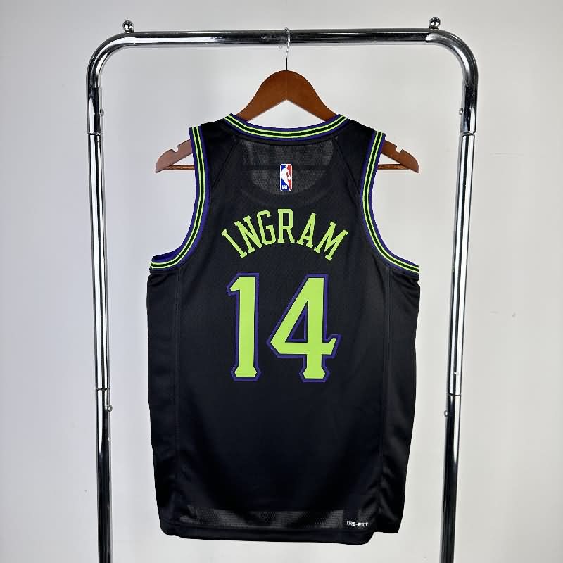 New Orleans Pelicans 23/24 Black City Basketball Jersey (Hot Press)