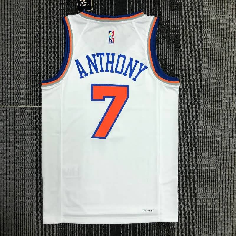 New York Knicks 21/22 White Basketball Jersey (Hot Press)